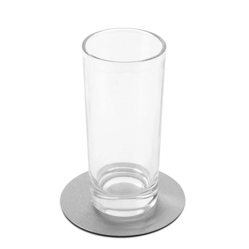 

Newest design desk set Decor Mug Bottle round Pad Coffee Placemat for your home/hotel/office in grey colour Aluminum cup holder