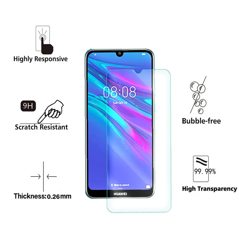 Защитное стекло закаленное для huawei y5 y6 y7 2019 y 5 6 7 5y 6y 7y y62019 y72019 y52019|Защитные стёкла и