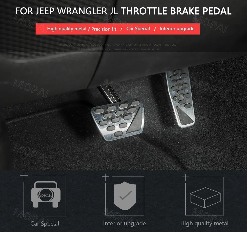 MOPAI автомобильные педали для Jeep Wrangler JL+ Автомобильный акселератор, ножная Тормозная Пластина, комплект педалей для Jeep Wrangler, автомобильные аксессуары