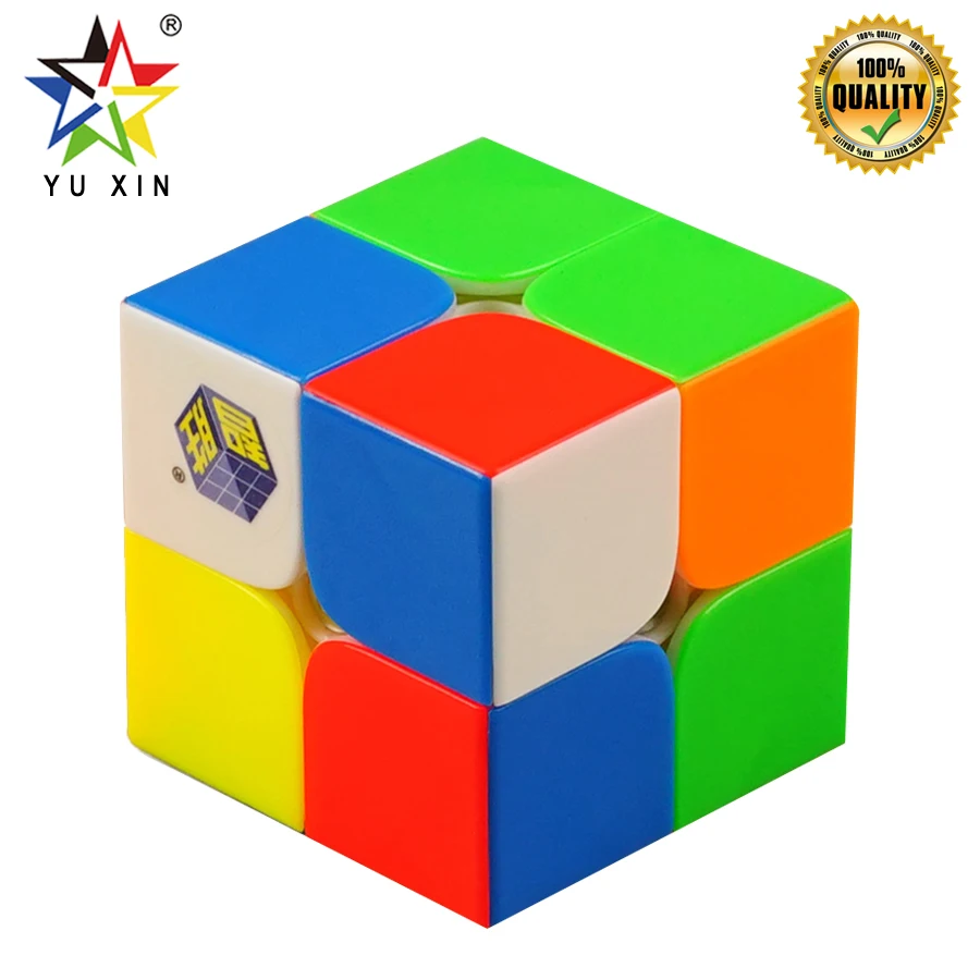 2019 YUXIN волшебный куб 2X2X2 Fidget игрушки 50 мм ПВХ наклейка блок кубар-Рубик на скорость детские игрушки волшебные кубики Непоседа игрушки для