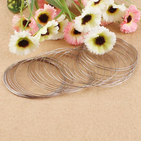 

jewelry making memory metal wire coil steel beading findings brooches bouquet blank bracelet bangles 100 loops accessories craft