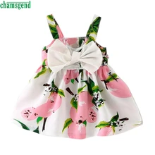 CHAMSGEND/Одежда для маленьких девочек; Одежда для младенцев с принтом лимона; платье принцессы без рукавов; Прямая поставка; JAN26 P30