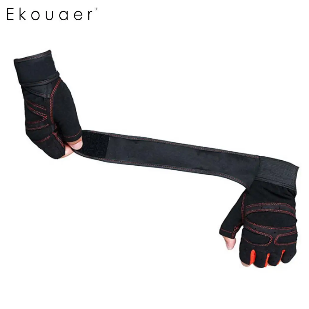 Weight Lifting Gym Gloves Wrist Protector Sports Crossfit Training workout gloves Half Finger Body Building Fitness Gloves