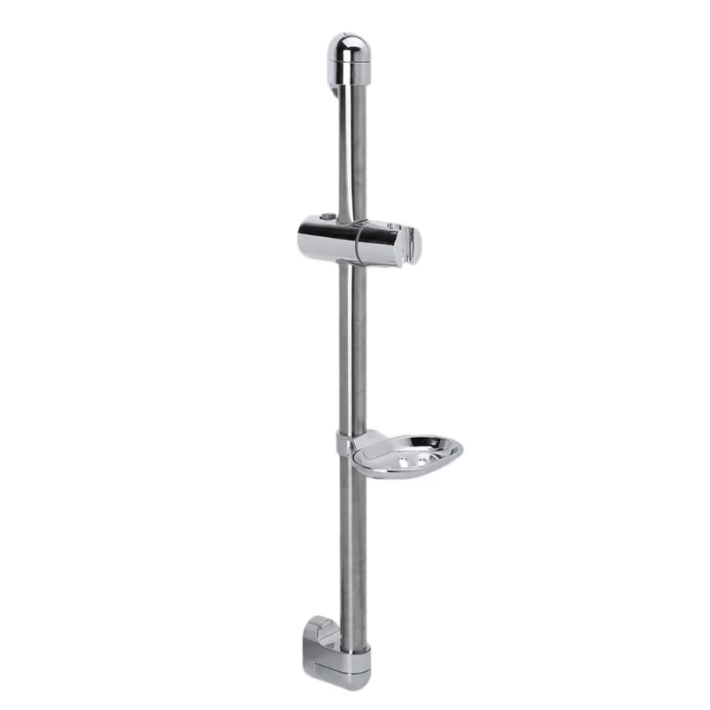  A Set Shower Rod Soap Dish Lifter Pipe ABS Lifting Frame Adjustable Head Holder