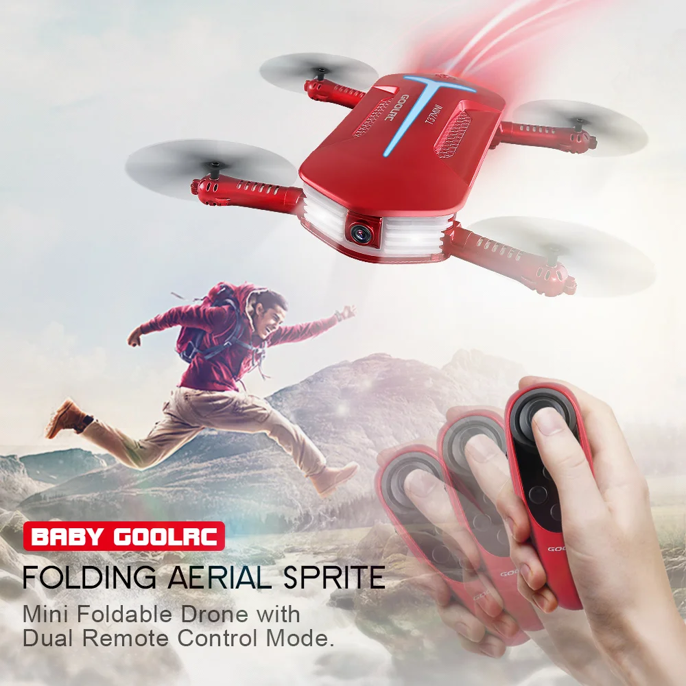 Квадрокоптер GoolRC T37 H37 с 6 осевым гироскопом Wi Fi FPV 720P HD камера селфи мини дроны