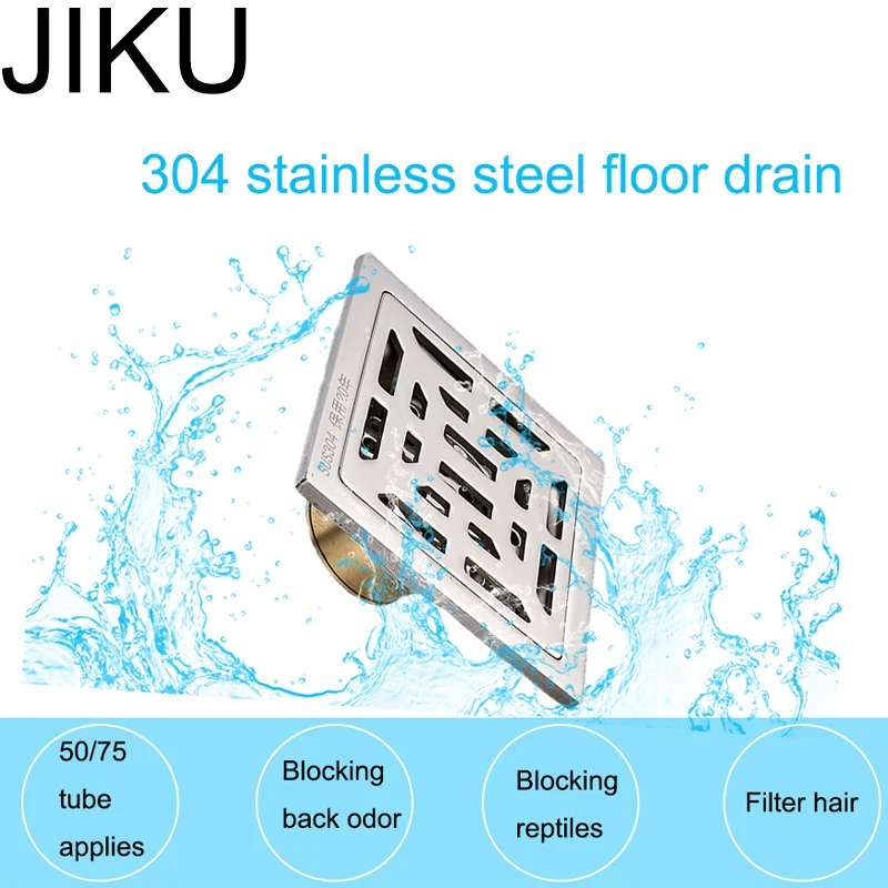 

JIKU Bathroom Deodorization Type Basin Sink Drain 304 Stainless Steel Kitchen Sink Strainer Stopper Waste Plug Sink Filter