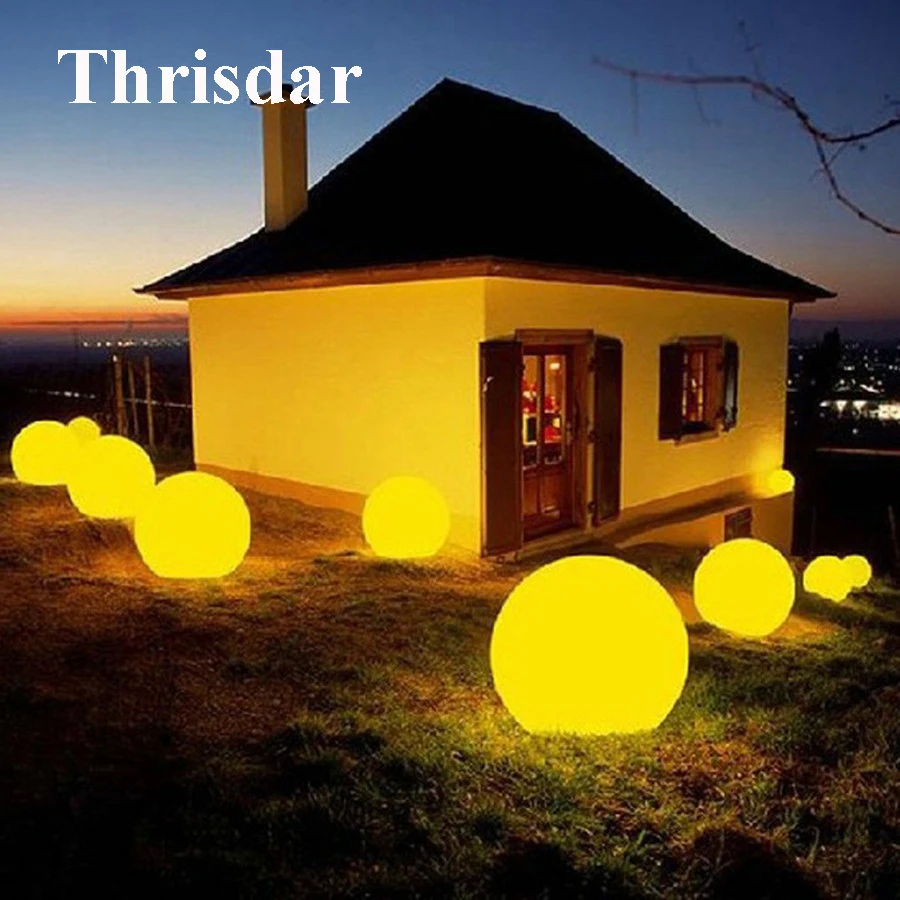 

Thrisdar IP68 Led illuminated Swimming Pool Floating light With Remote Outdoor Garden Landscape Lawn RGB Glowing Ball Light