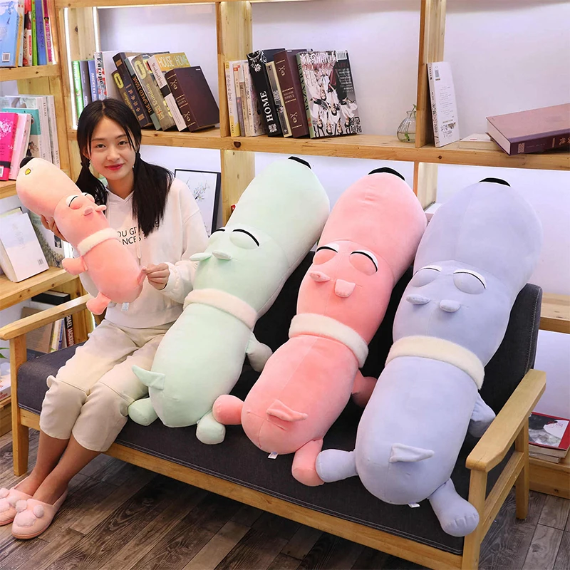 55 100 см большая мягкая собака плюшевая игрушка в виде животных подушка милый мопс