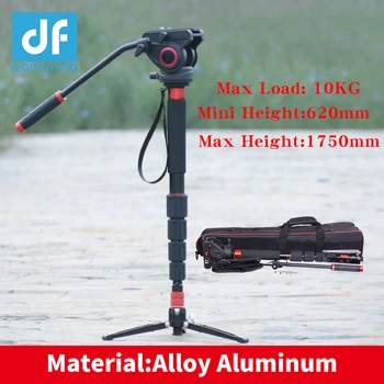 

DF DIGITALFOTO 10 KG Bear Professional Video Aluminum Camera Monopod Tripod With Fluid Head For Sony Canon Nikon DSLR Camera