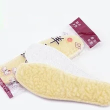 Warm Soft Wool Winter Shoe Insole Pad Unisex Insoles for Snow Boots Real Fur Cashmere Inserts Pads Size 36-44