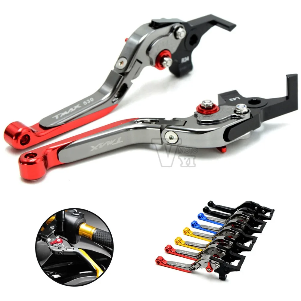 For Yamaha TMAX 500 TMAX 530 with LOGO CNC Adjustable Motorcycle Brake Clutch Levers 2008 2009 2010 2011 2012 2013 2015 2016 adjustable motorcycle brake clutch levers for yamaha tmax500 tmax 500 t max500 t max 500 xp500 2008 2012 2009 2010 2011