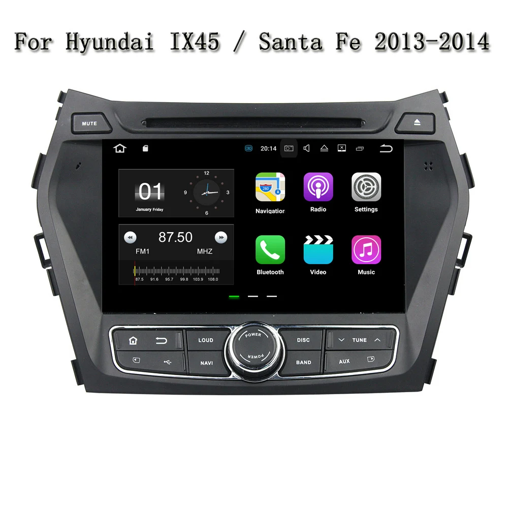 

Android 8.1.0 ROM 16G 2GB RAM 4 Core For Hyundai IX45 / Santa Fe 2013-2014 Car DVD Player GPS Navi Head Unit Car Radio Video
