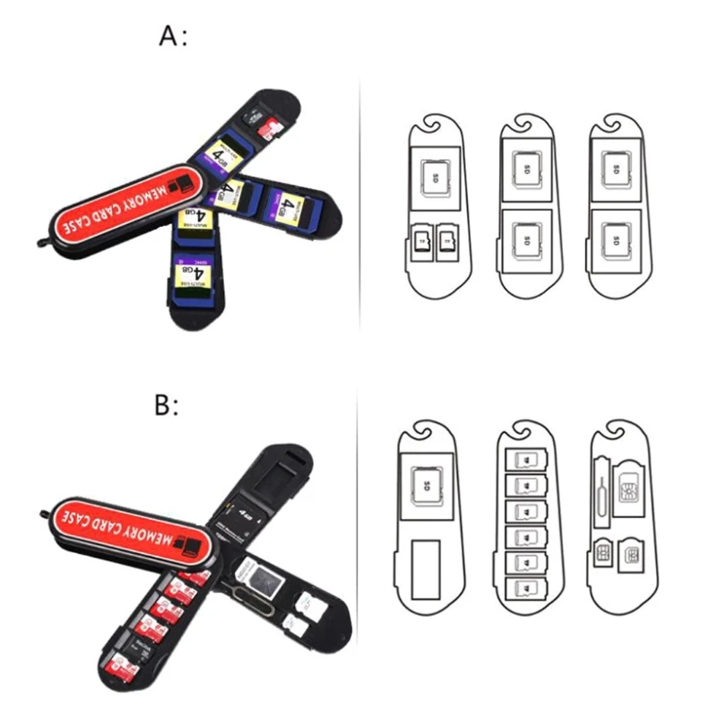

Army Knife Shaped Camera SD Memory Card Storage Carrying Case Holder Box Travel