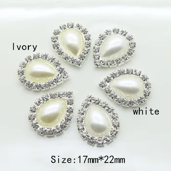 

New 10pcs 17 * 22mm Dripping Pearl Diy Jewelry Decoration Buckle Sewing Accessories Buckle Wedding Festival Creative Production