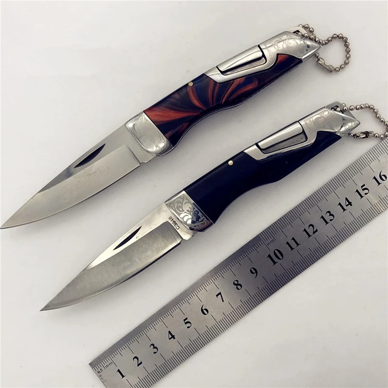 

58-60HRC 440C Resin or Steel Handle Folding Knife Survival Camping Tool Hunting Pocket Knife Tactical Edc Outdoor Tool