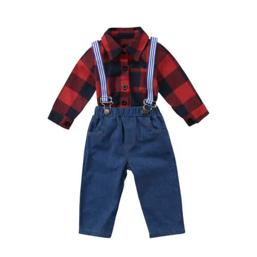 red check jumpsuit