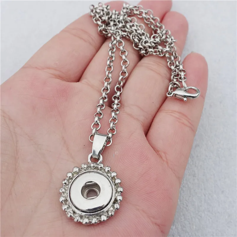 

Fashion Metal 12MM Snap Buttons Maxi Necklace Women Jewelry 12pcs/lot