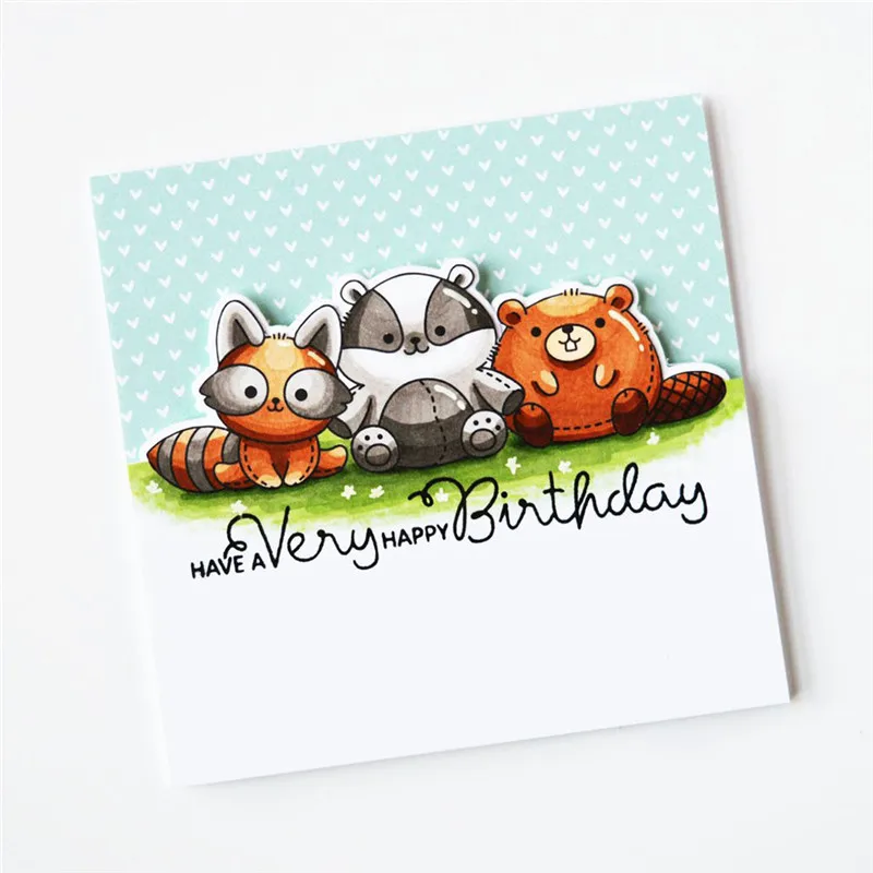 

Naifumodo Animal Die with Clear Stamp Cutting Cute Fox Metal DIY Decorative Embossing Scrapbooking Craft Card Stencil Template
