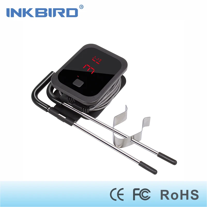 

Inkbird Wireless Bluetooth thermometer IBT-2X cooking kitchen thermostat for oven meat and Grilling with Two stainless probe