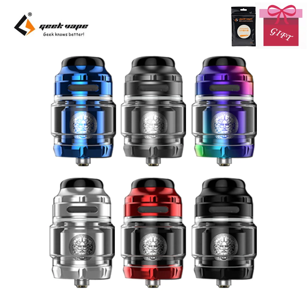 Бесплатный подарок оригинальный GeekVape Zeus X RTA 4,5 мл/2 мл емкость Модифицируемый атомайзер с баком VS Zeus Dual/AMMIT MTL E-cig Vape танк