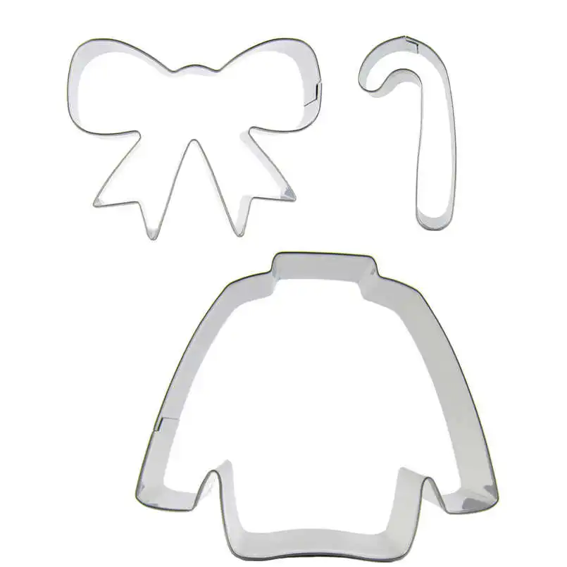 Bow ties Crutches Long Sleeve T-shirts shaped 3 piece biscuit cutting molds baking tools cake decorating soft candy tools. | Дом и сад