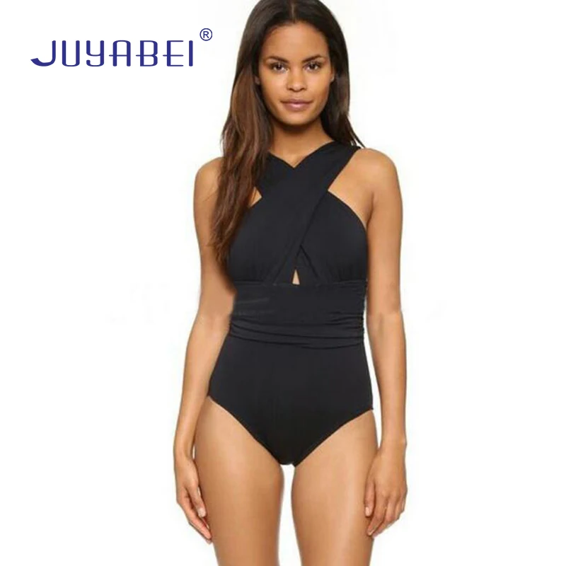 JUYABEI 2017 Women One Piece Swimwear Plus Size 4XL Cross Straps Sexy Swimsuit Black Bikini Biquinis Beachwear Bathing Suit plus-size-black-swimsuit : image JUYABEI 2017 Women One Piece Swimwear Plus Size 4XL Cross Straps Sexy Swimsuit Black Bikini Biquinis Beachwear Bathing Suit plus-size-black-swimsuit