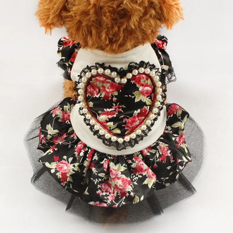 

Armi store Pet Dog Floral Pattern Princess Dress 71006 Dog Fashion Dresses Free Shipping