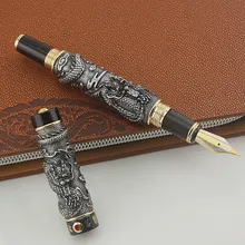 JINHAO СЕРЫЙ Перьевая ручка Перо с широким основанием DRAGON PLAY THE PEARL