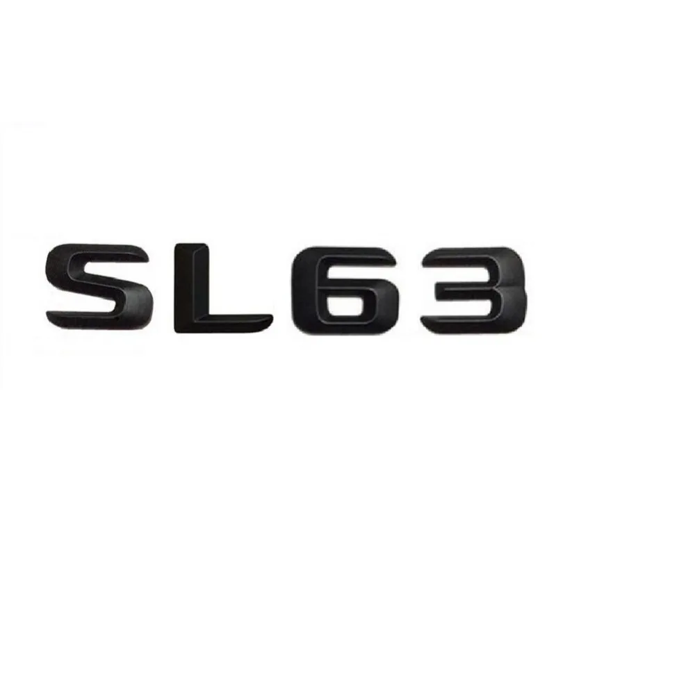 

1 set Matt Black ABS Car Trunk Rear Number Letters Words Badge Emblem Decal Sticker for Mercedes-Benz SL63