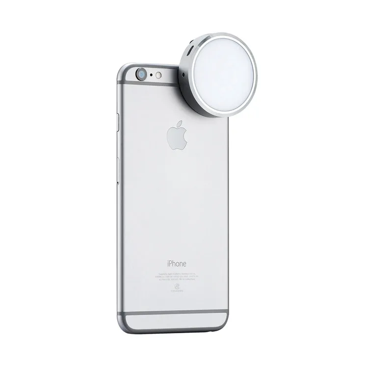 Newest-YONGNUO-YN06-Flash-Speedlite-LED-Photo-Light-Silver-Round-Led-Video-Panel-for-iPhone-6