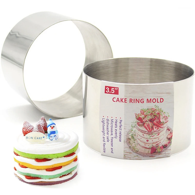 3.5 inch Premium Adjustable Mini Cake Baking Mold/Stainless Steel Round
