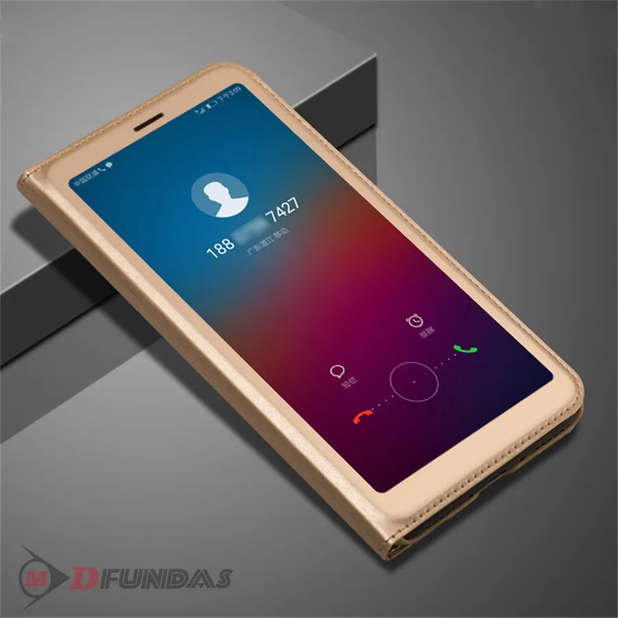 На случай для huawei Y6 Prime 2018 чехол Coque откидная крышка кожанный Пластик жесткий