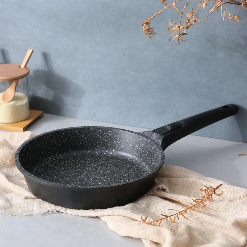 

Removable handle frying pan nonstick baking pizza special pot Korean medical stone layer tower general use for gas and induction