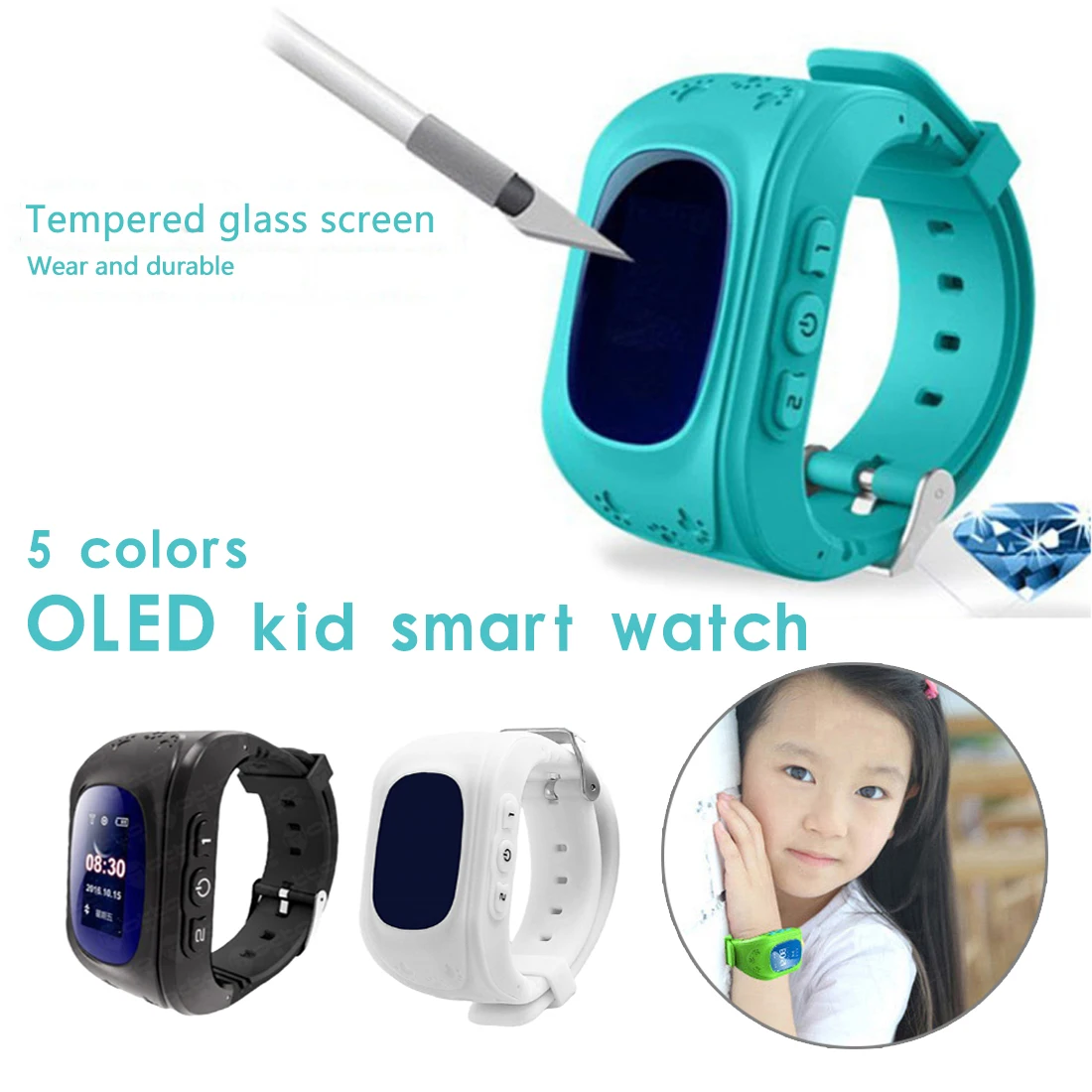  Hohe Qualität Q50 Anti Verloren OLED Kind keine GPS Tracker SOS Smart Überwachung Gps-positionierun