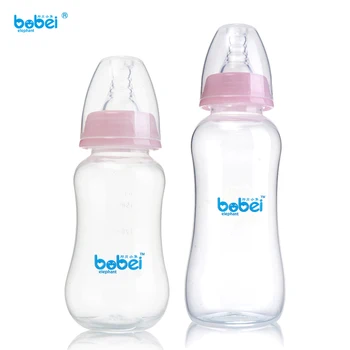 

180ml/300ml baby kids milk feeding standard size bottle of PP arc body with silicone nipple anti-dust cover for newborn children