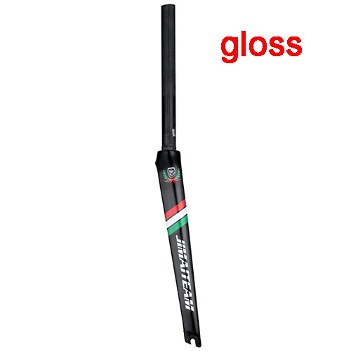 black gloss JIMAITEAM дорожный руль для велосипеда, Углеродный волокно вилка ободного тормоза вилка 700C блеск матовый 1-1/8 велосипедная амортизационная вилка Велосипеды части 28,6 м - Цвет: black gloss
