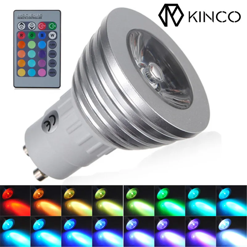 Big Promotion GU10 3W RGB LED 16 Color Changing Spotlight Lights Lamp