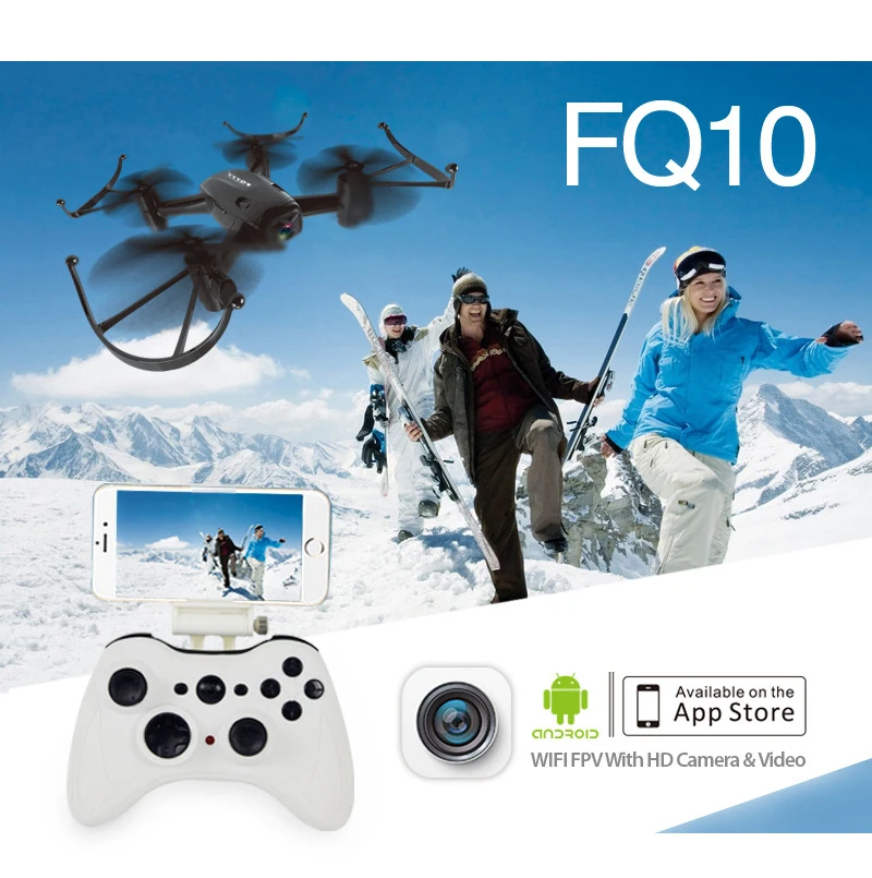 

WiFi fpv rc Drone FQ10 with 720P Camera RTF 6-axis Gyro 2.4GHz Mini Pocket Drone FPV RC Helicopter One key return headless mode