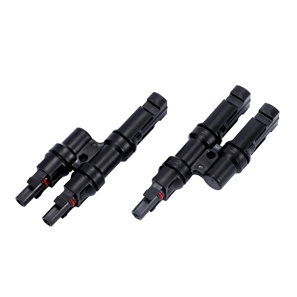 

1Pair Multi T Branch MC4 Connector for Two Pv Module Panel Connect Solar System Solar Panel Parallel Connection Branch