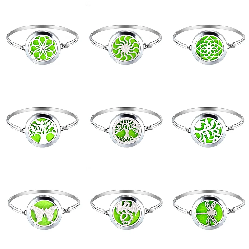 Женский браслет lucky tree locket винтажный ароматерапия с парфюмом|Браслеты-манжеты| |
