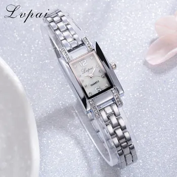 

New Fashion Casaul Bracelet Steel Band Ladies Watches Lvpai Brand Rectangle 2020 relogio feminino Dial Dress Clock reloj mujer