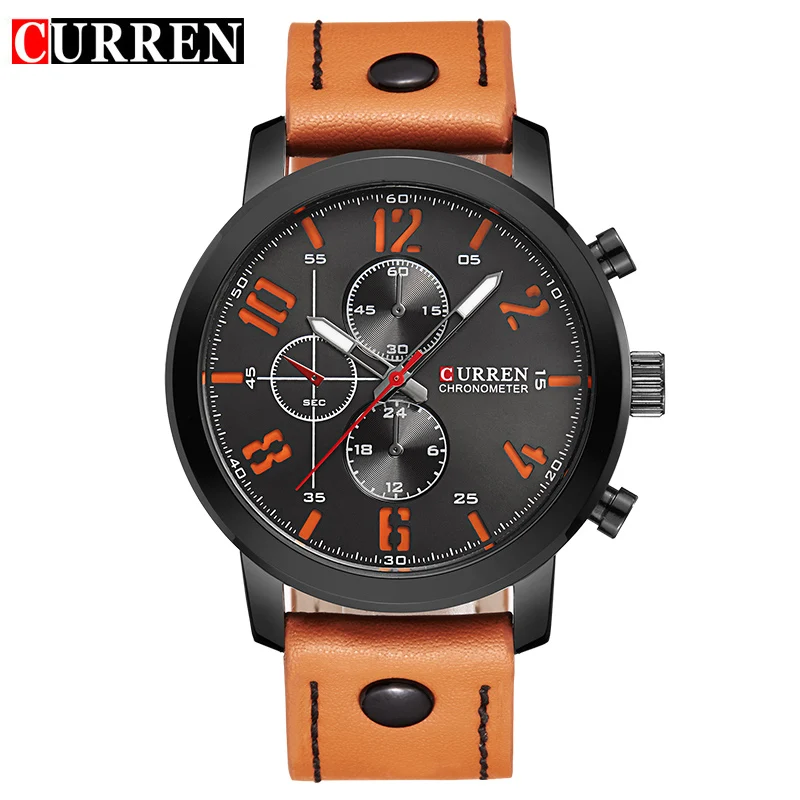 CURREN Luxury Casual Men Watches Analog Military Sports Watch Quartz Male Wristwatches Relogio Masculino Montre Homme 8192 curren male watch date clock men full steel military wristwatches men watches 2016 relogio masculino montre homme quartz watch
