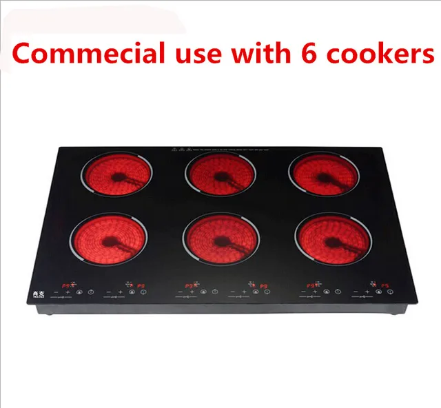 Best Offers commercial  electric ceramic induction cooker  /cooktop/ stove /cookware/hob/  for bibimbap with six cookers 10800W(1800W*6)