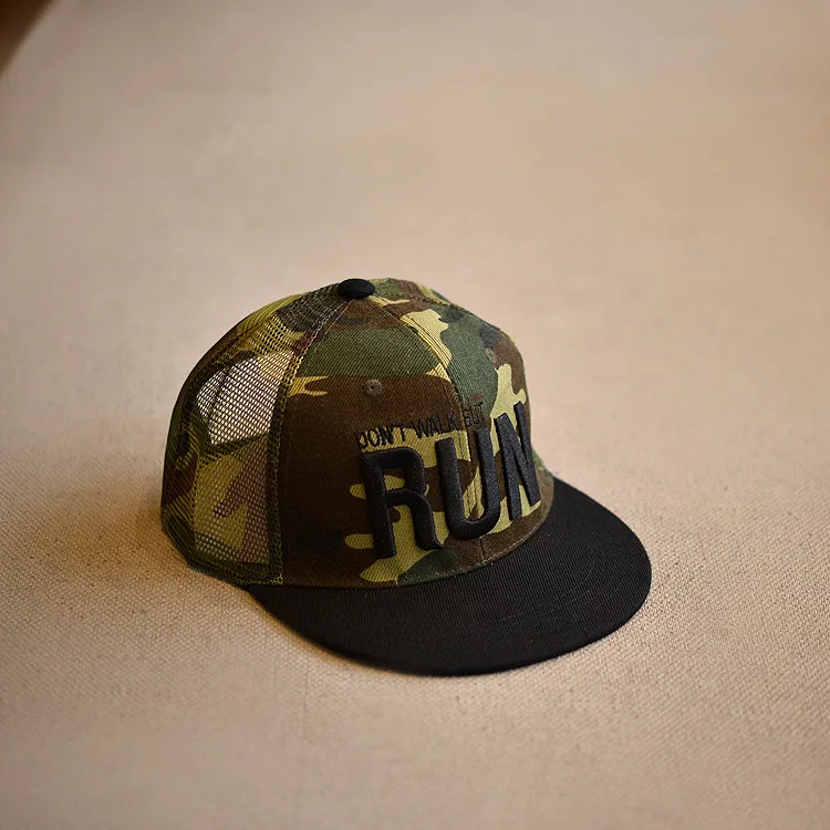 

Adjustable Kids Peak Cap Camouflage Pink Black Boys/Girls Sunhat