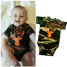 2016One Piece Deer Cute Animal Romper Newborn Infant Baby Boy Clothes Camo Cotton Jumsuit Outfit Army Green Clothing Romper 2016