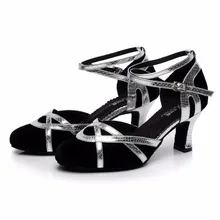 Женские туфли для Бальных и латиноамериканских танцев; сандалии для сальсы; женские современные танцевальные туфли; мягкая подошва; Высокий каблук 5, 6, 7 см; 1646