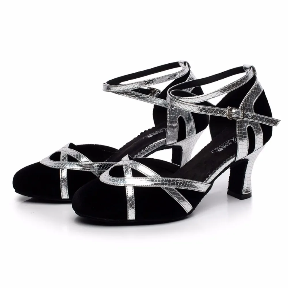 

Women Ballroom Latin Dance Shoes Salsa Sandals Female Tango Modern Dancing Shoes Soft Sole High Heel 5/6/7cm 1646