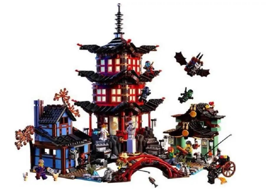 

06022 LEPIN Phantom Ninja Temple of Airjitzu Building Block kids Educational Bricks Toys Gift Compatible With 70751 for children