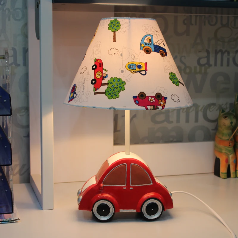 

Car shape Resin Children's Table Lamps Lovely Dimmerable Lamp For Bedroom Boys And Girls Birthday Gifts 1127