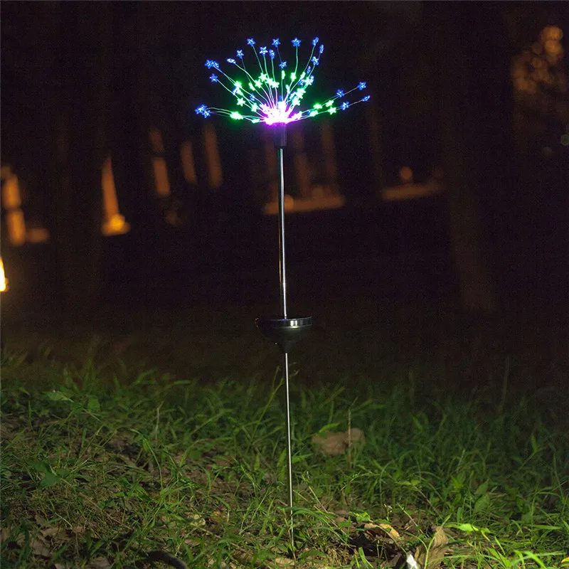 

2pcs 90LED Solar Power Garden Light Christmas Lights Outdoor Fireworks LED Lawn Lamp SDF-SHIP
